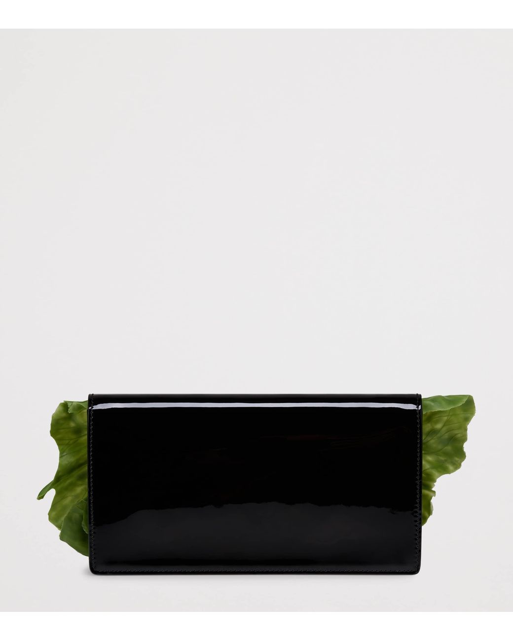 Christian Louboutin Black Bettina Snail Patent Leather Clutch Bag