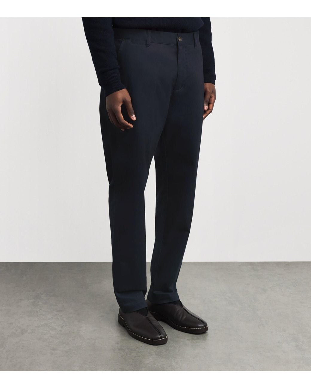 Barbour Blue Stretch-Cotton Straight Trousers for men