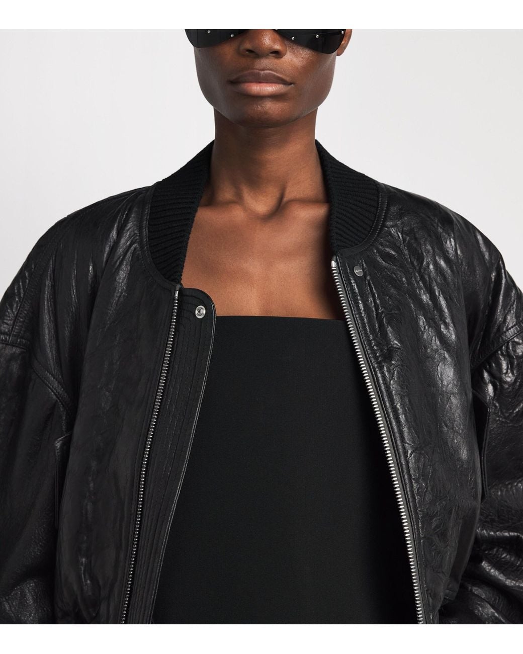 Rick Owens Black Stretch-Cotton Sheath Midi Skirt