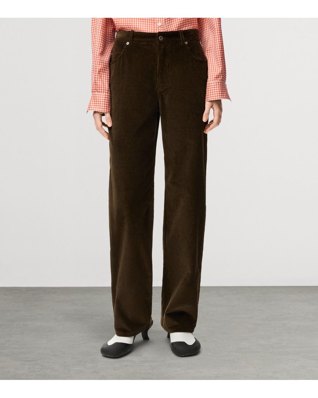 Loewe Brown Corduroy Straight-Leg Trousers