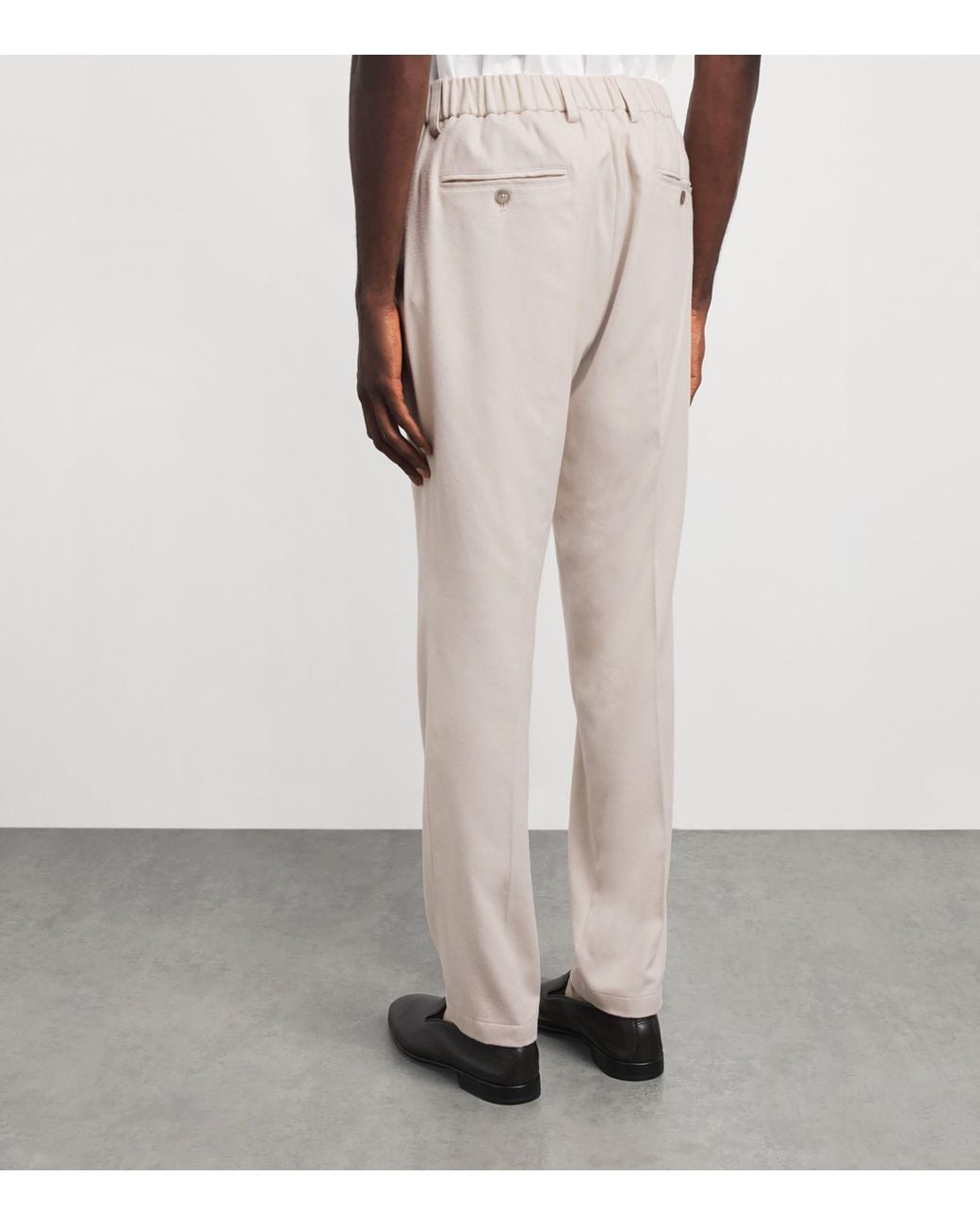 Herno Gray Silk-Cashmere Drawstring Trousers for men