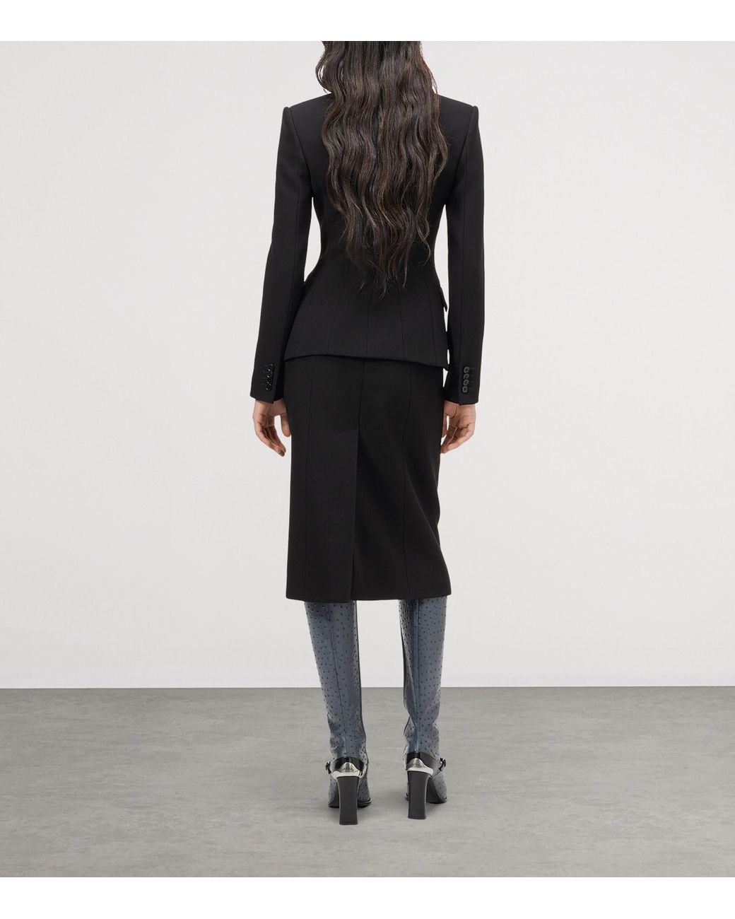 McQueen Black Crepe Single-Breasted Jacket