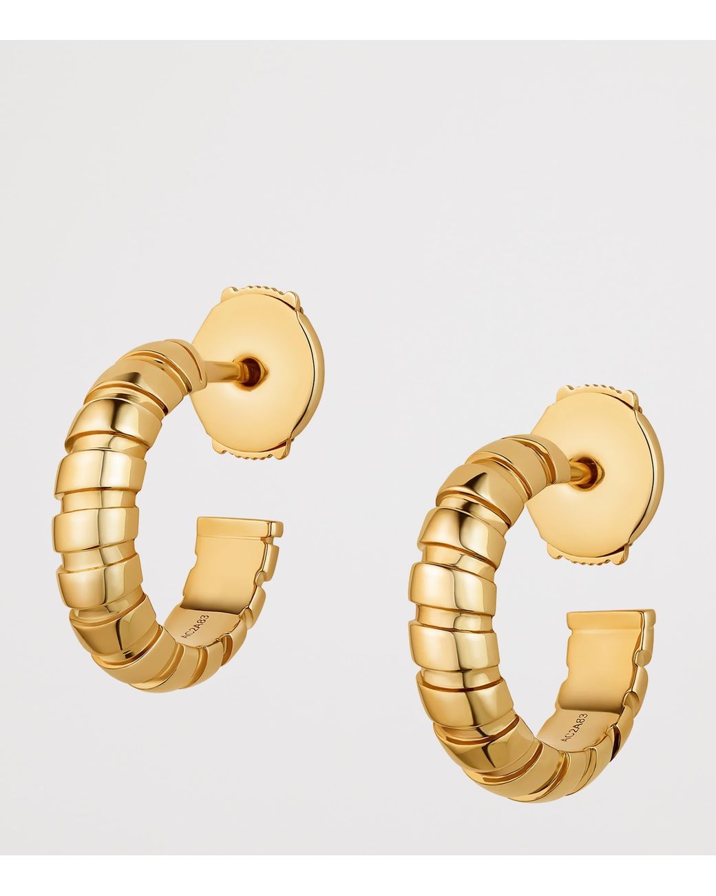 BVLGARI Metallic Tubogas Hoop Earrings