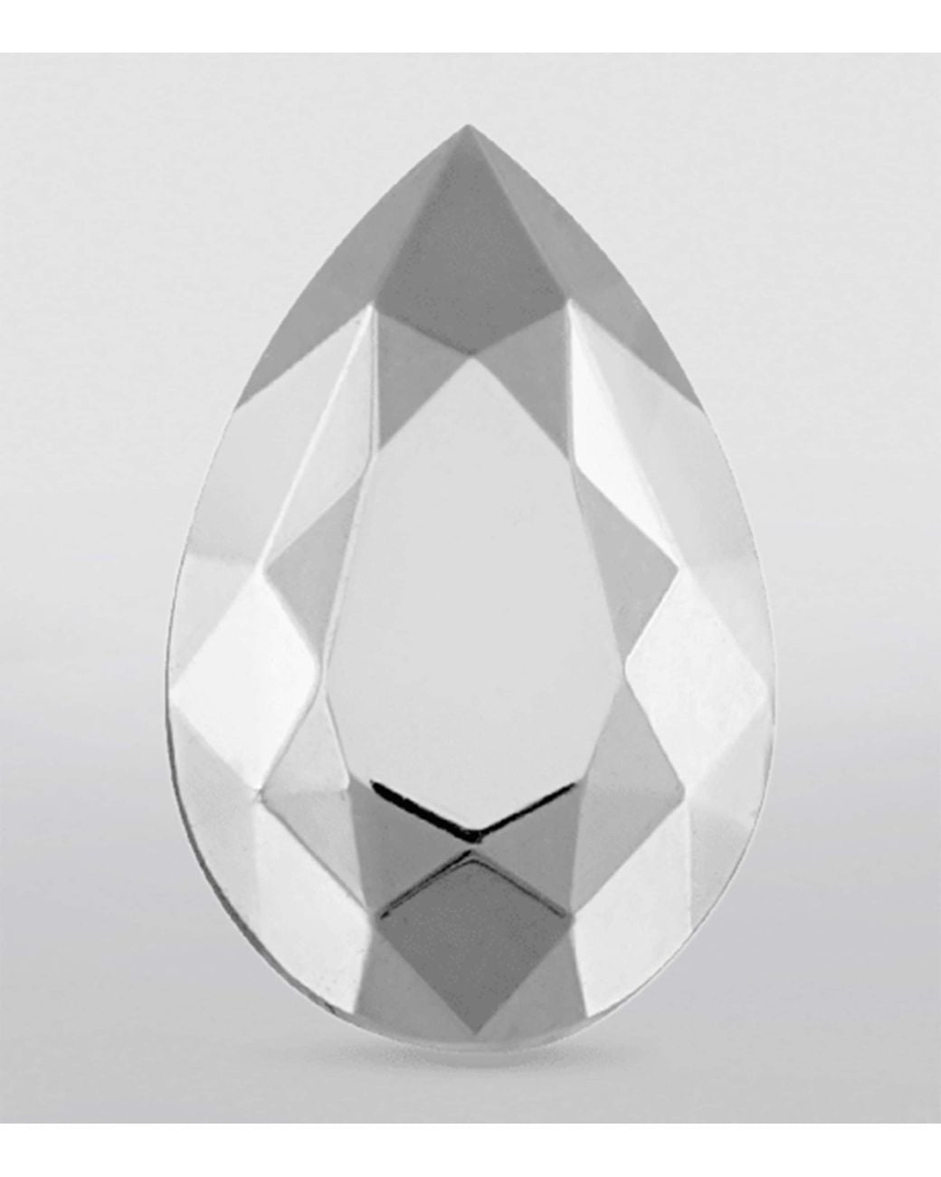 Maria Tash Gray Faceted Pear Threaded Stud Earring