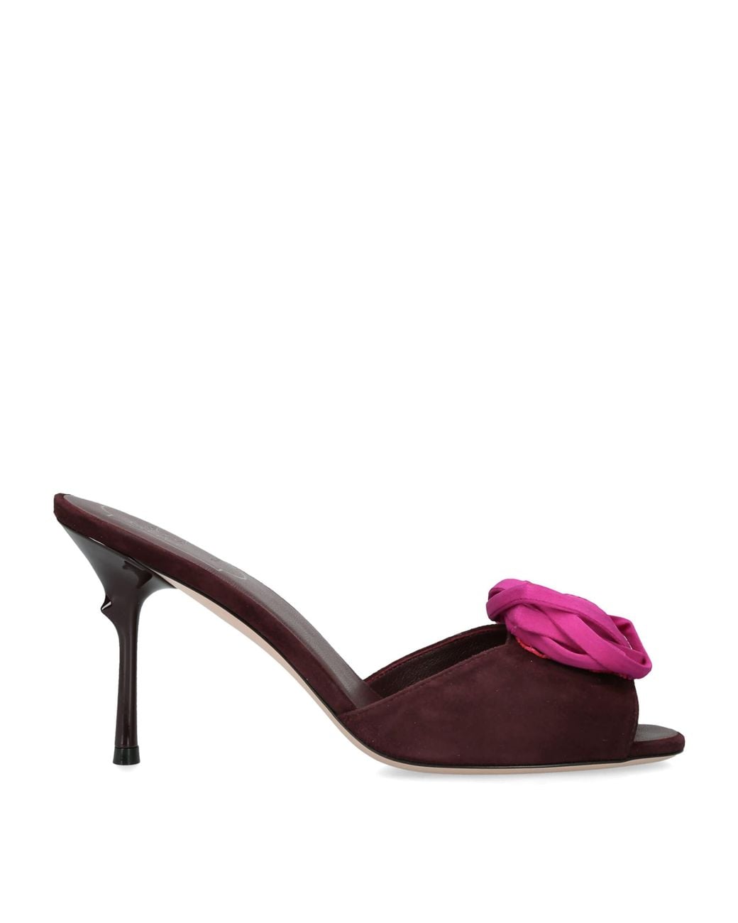 Roger Vivier Purple Suede Rose Mules 85