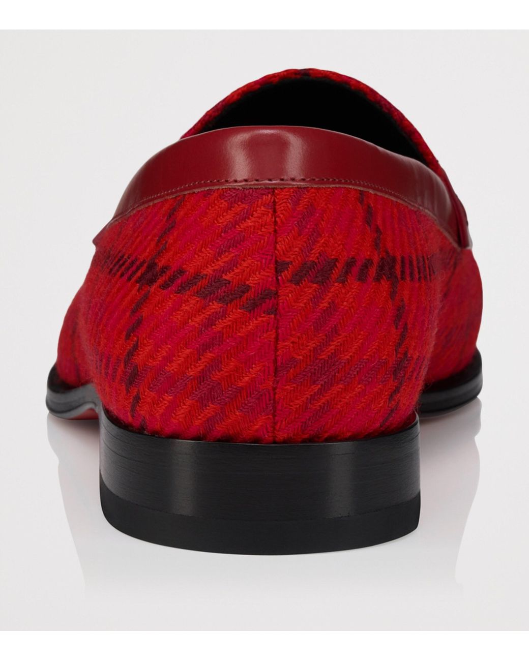 Christian Louboutin Red Circ Check Print Loafers for men