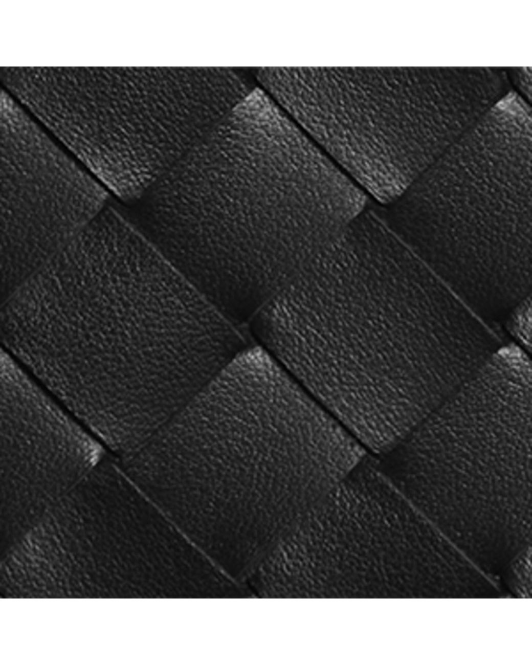 Bottega Veneta Black Leather Intrecciato Bifold Card Holder for men