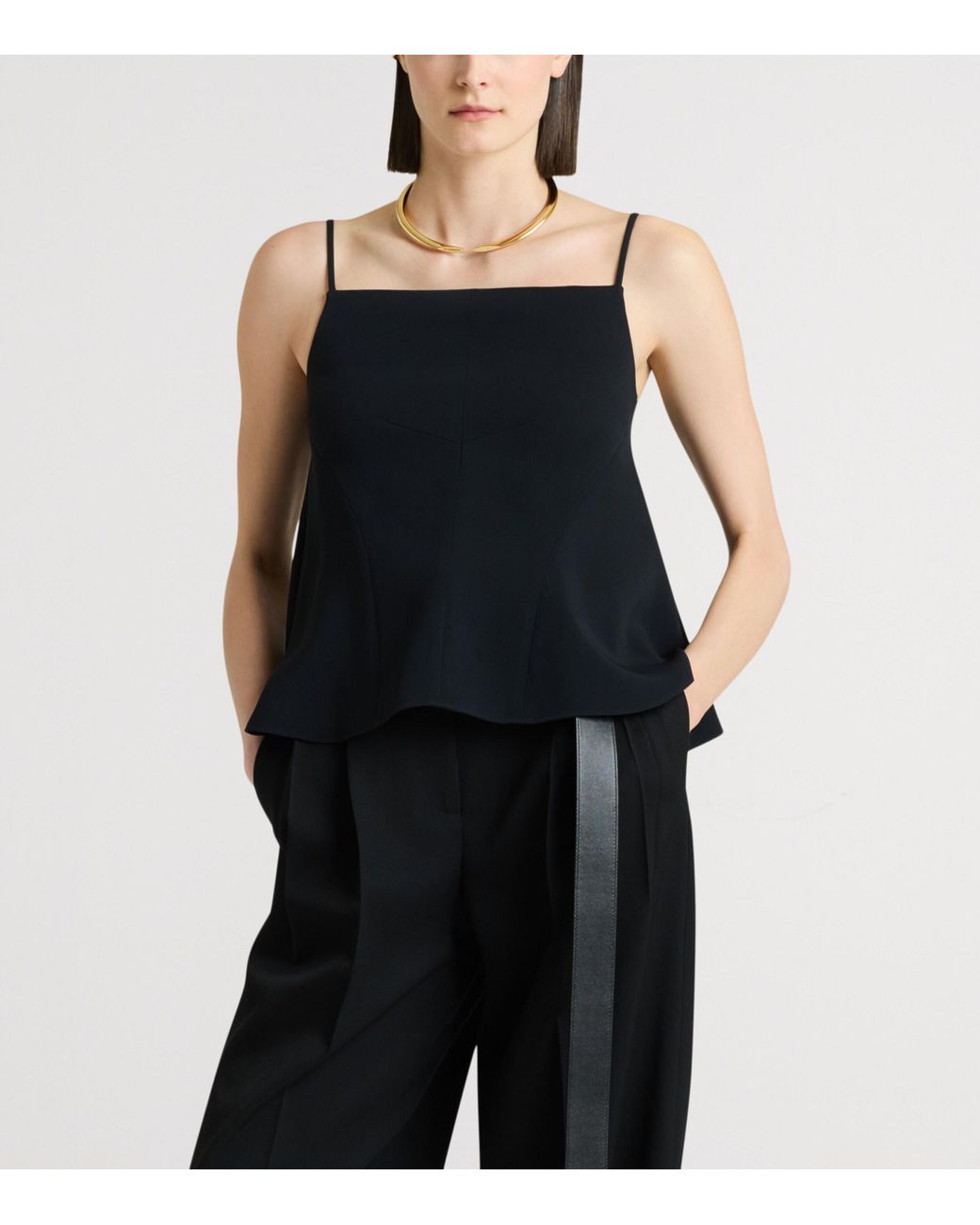 Givenchy Blue Square-Neck Cami Top