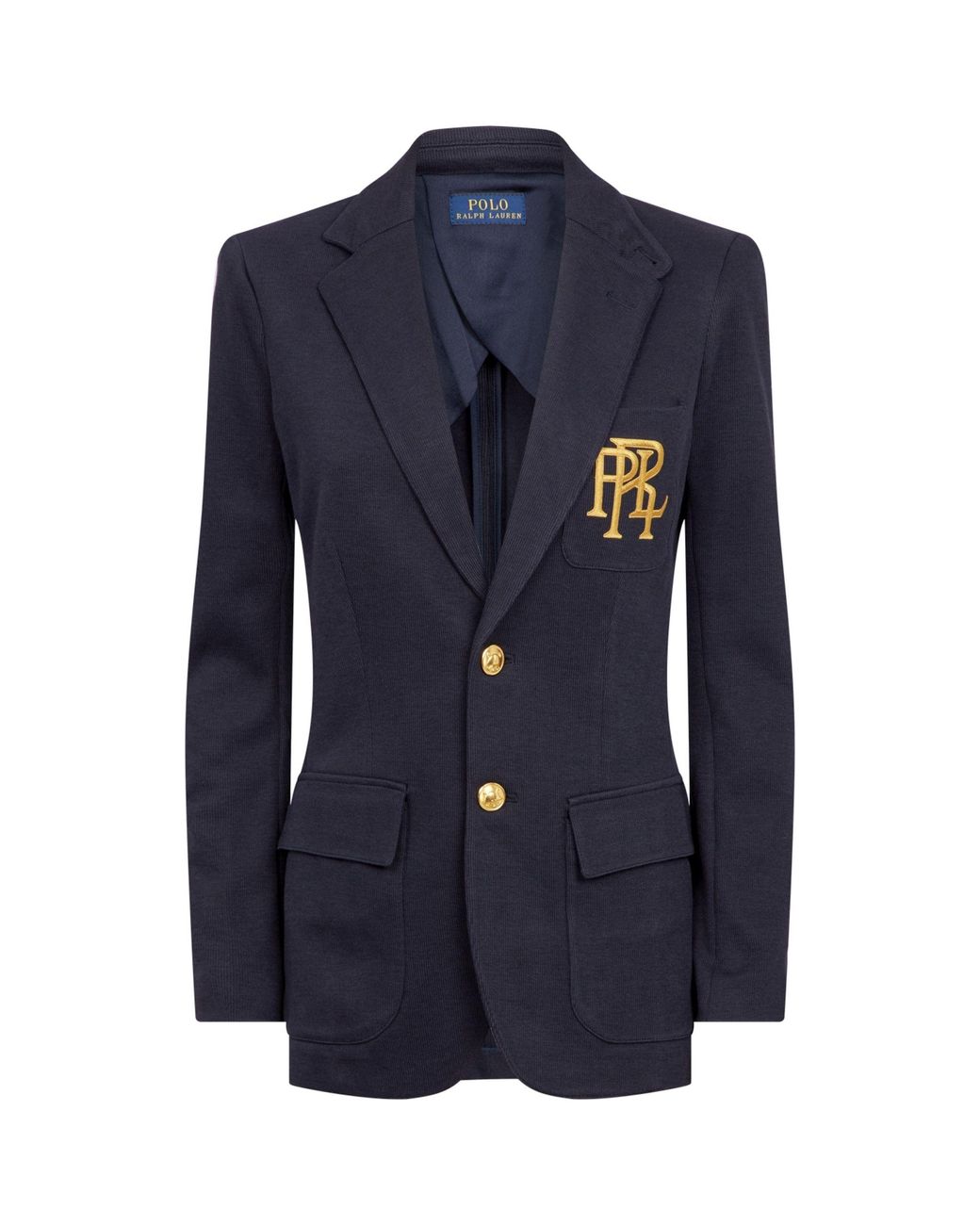 Ralph Lauren Knit Cotton Blazer in Blue - Save 3% - Lyst