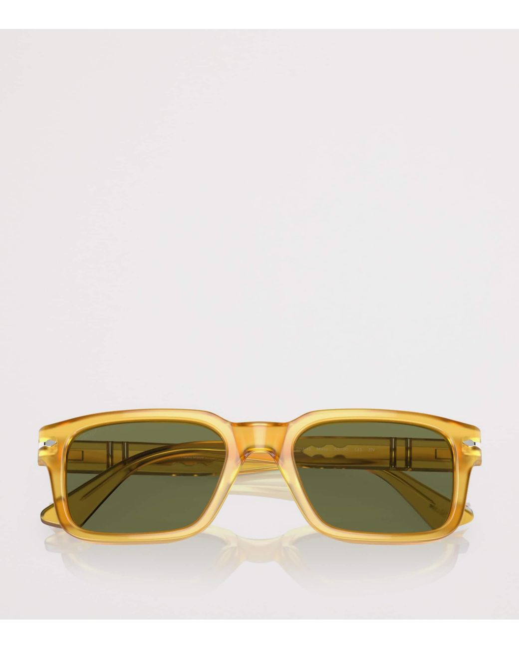 Persol Green Acetate Rectangle Sunglasses