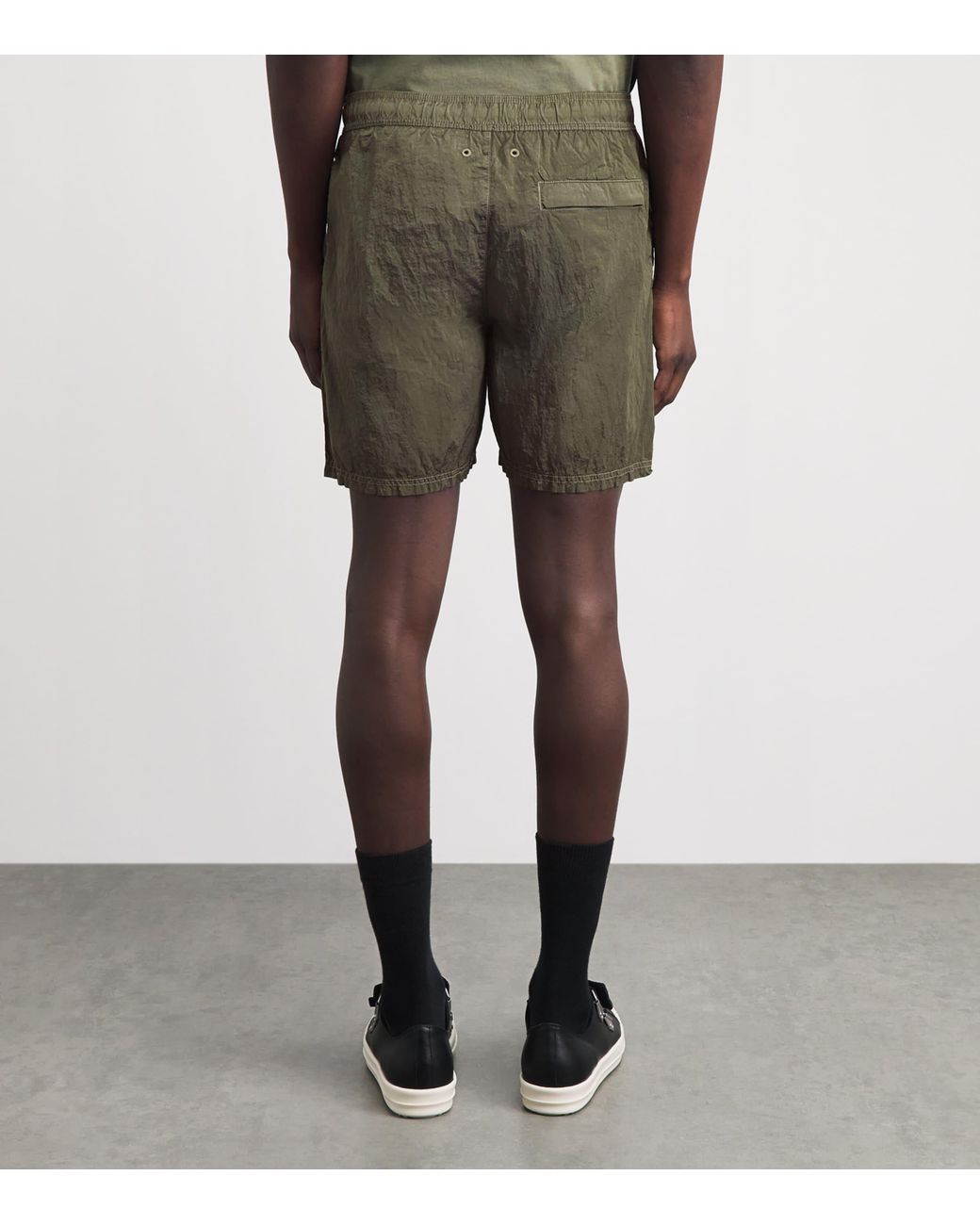 Stone Island Green Recycled Logo Swim Shorts for men