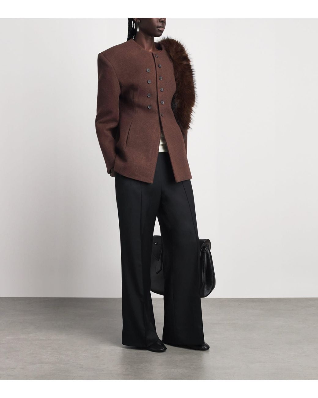 Source Unknown Brown Banton Double-Breasted Jacket