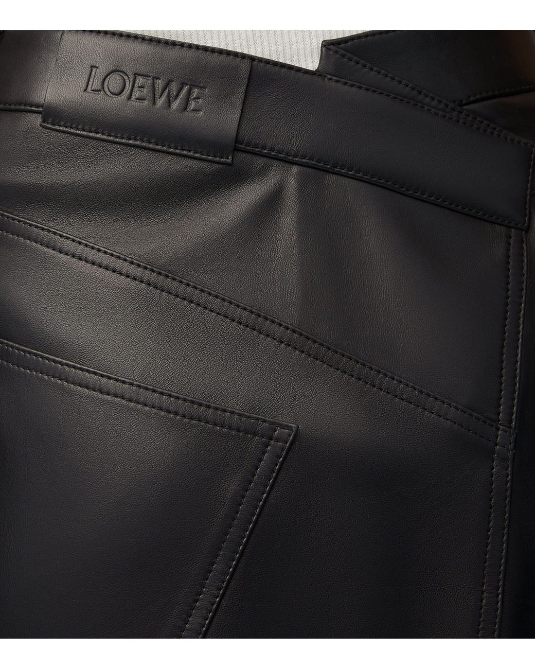 Loewe Black Cotton Asymmetric Midi Skirt