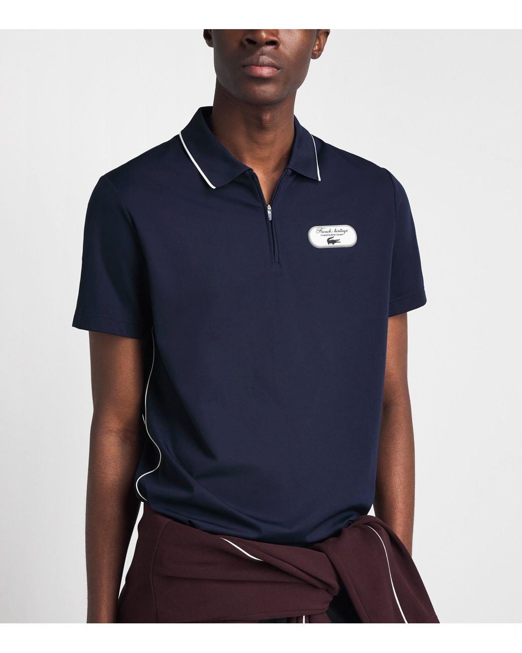 Lacoste Blue Ultra Dry Tennis Heritage Polo Shirt for men