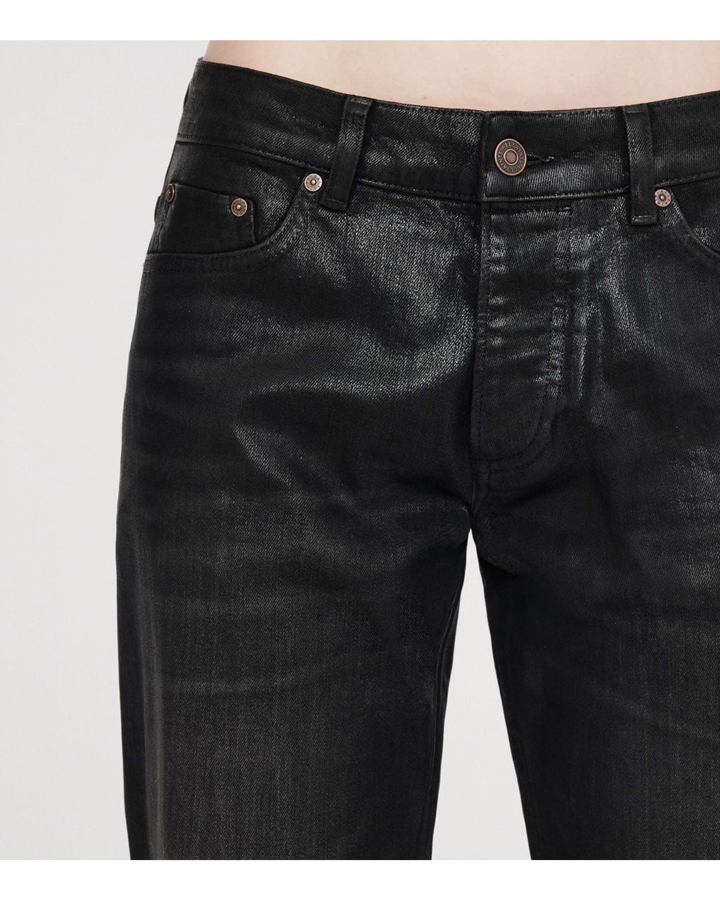 AllSaints Black Nat Low-Rise Slim Jeans