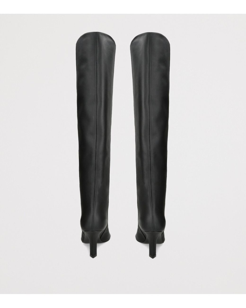 AMINA MUADDI Black Leather Christine Knee-High Boots 80