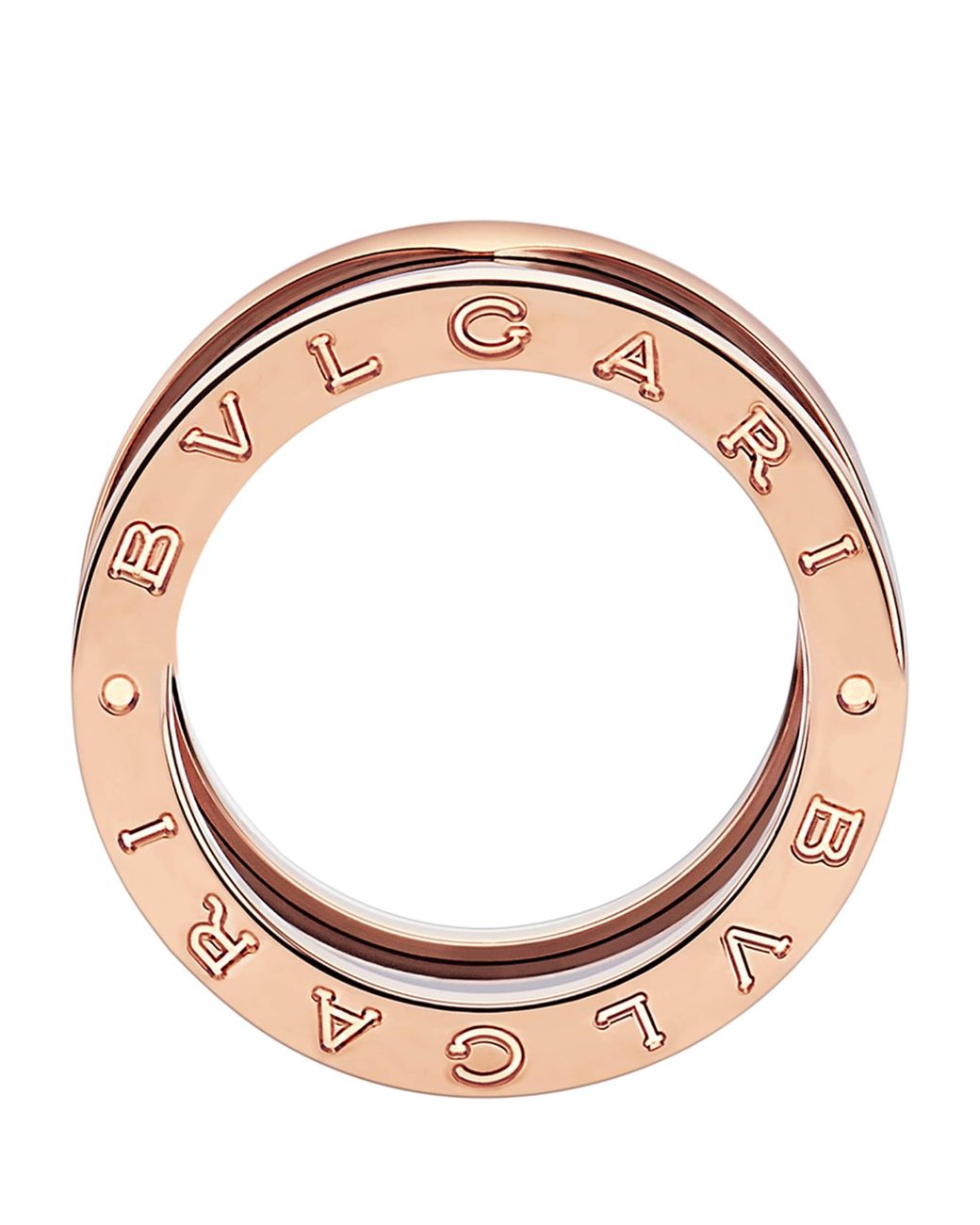 BVLGARI Black And Blcak Ceramic B.Zero1 Four-Band Ring