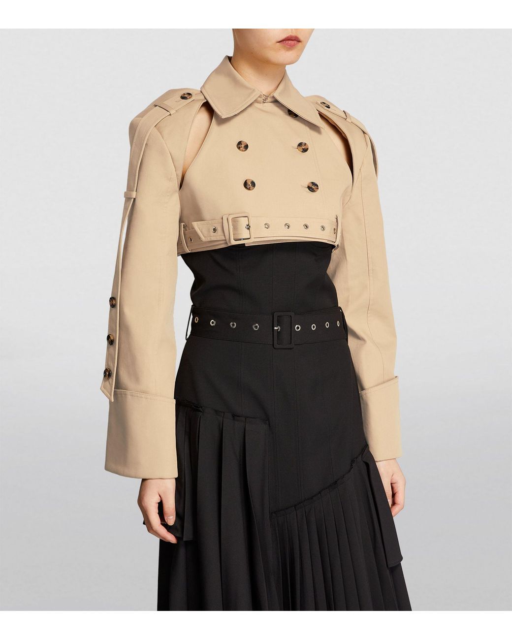 rokh DOUBLE LAYERED CROPPED BLOUSE（rokh - Double Layered