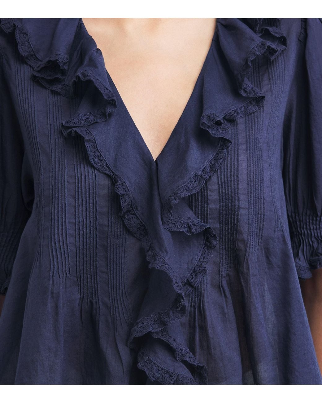 Doen Blue Organic Cotton Henri Blouse