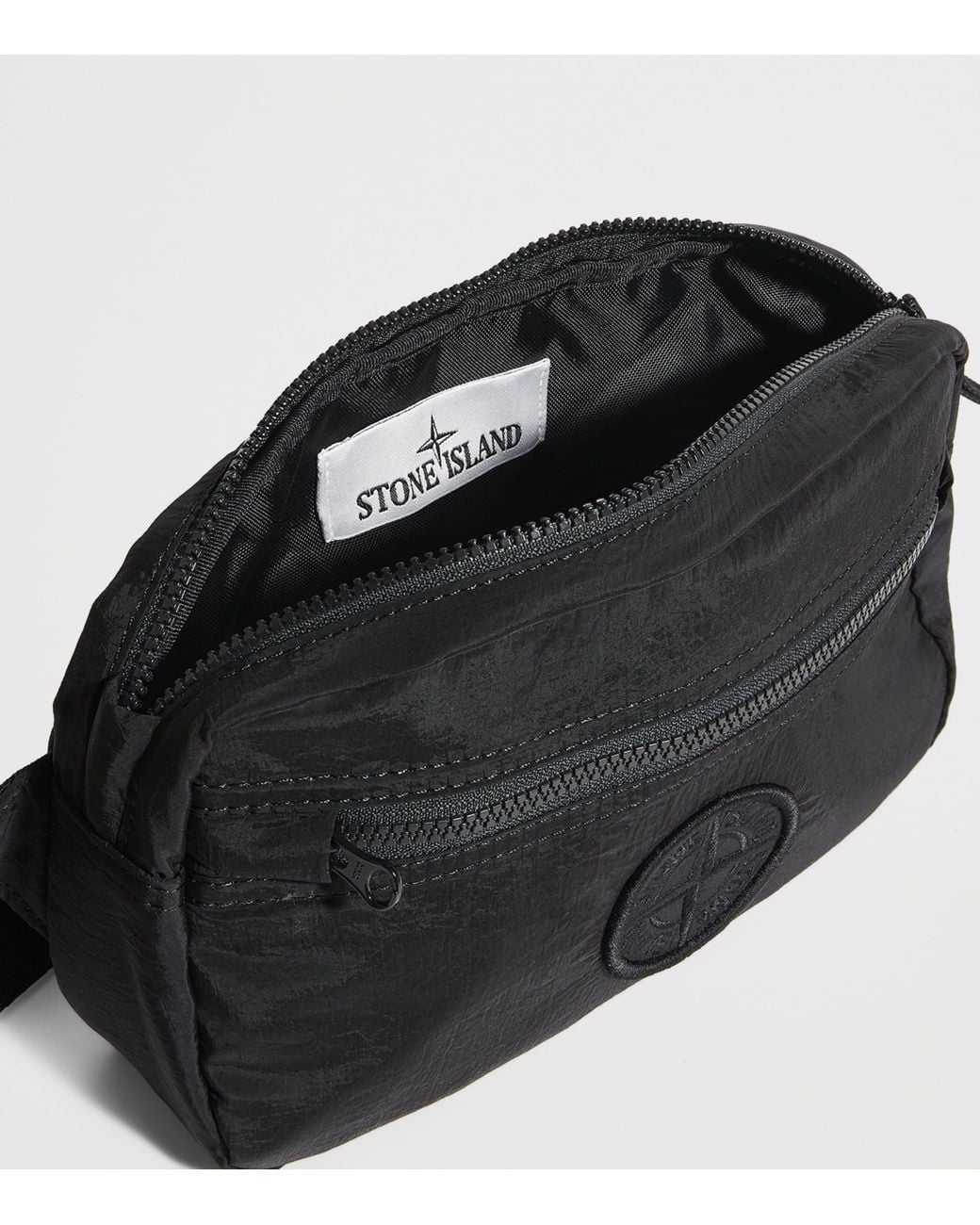 Stone Island Compass Logo Belt Bag in Black for Men | Lyst