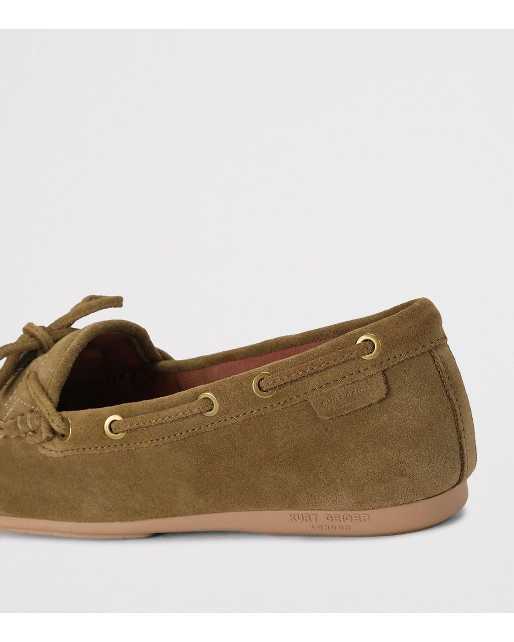 Kurt Geiger Brown Suede Eagle Moccasins