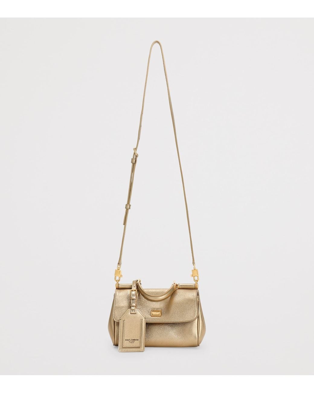 Dolce & Gabbana Metallic Laminated Calfskin My Sicily Cross-Body Bag