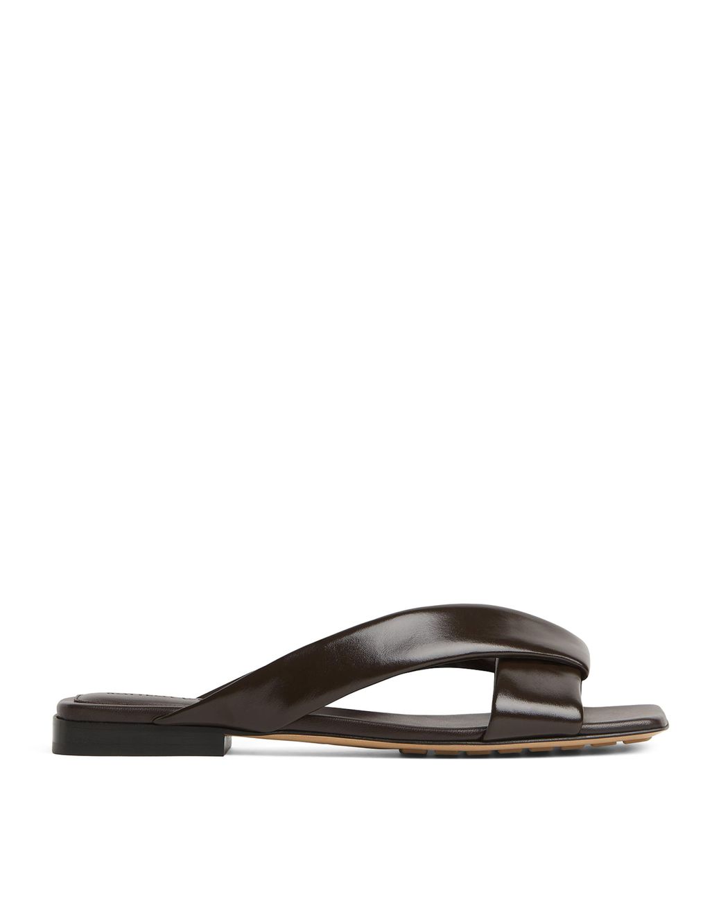 Bottega Veneta Brown Leather Riva Mules