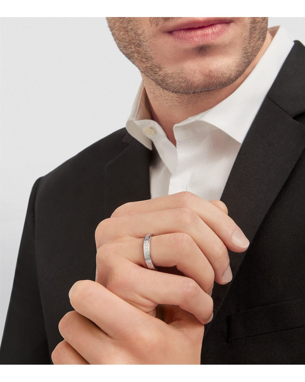 BVLGARI White And Diamond B.Zero1 Ring