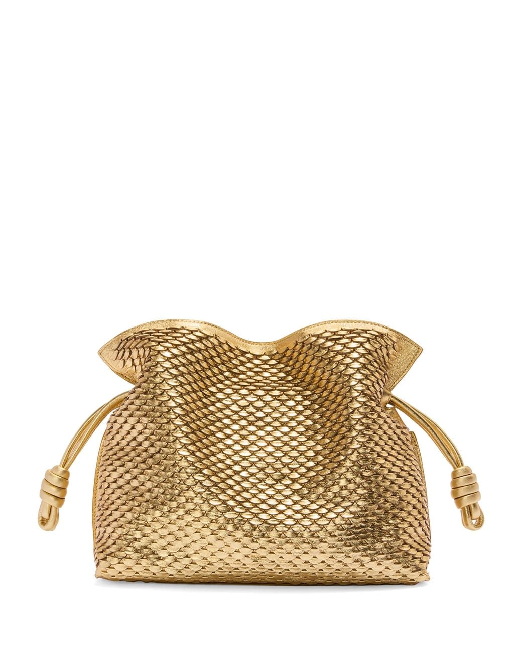 Loewe Natural Medium Leather Scales Flamenco Clutch