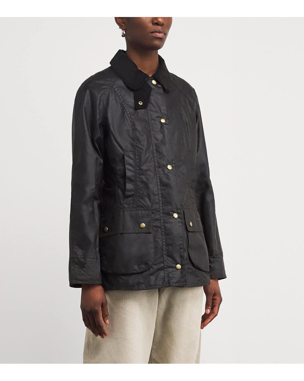 Barbour Black Waxed Beadnell Jacket