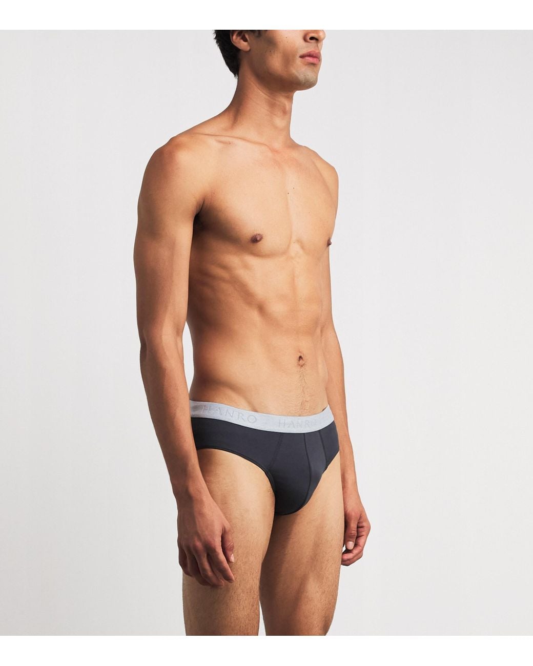 Hanro Gray Cotton-Blend Essentials Briefs for men