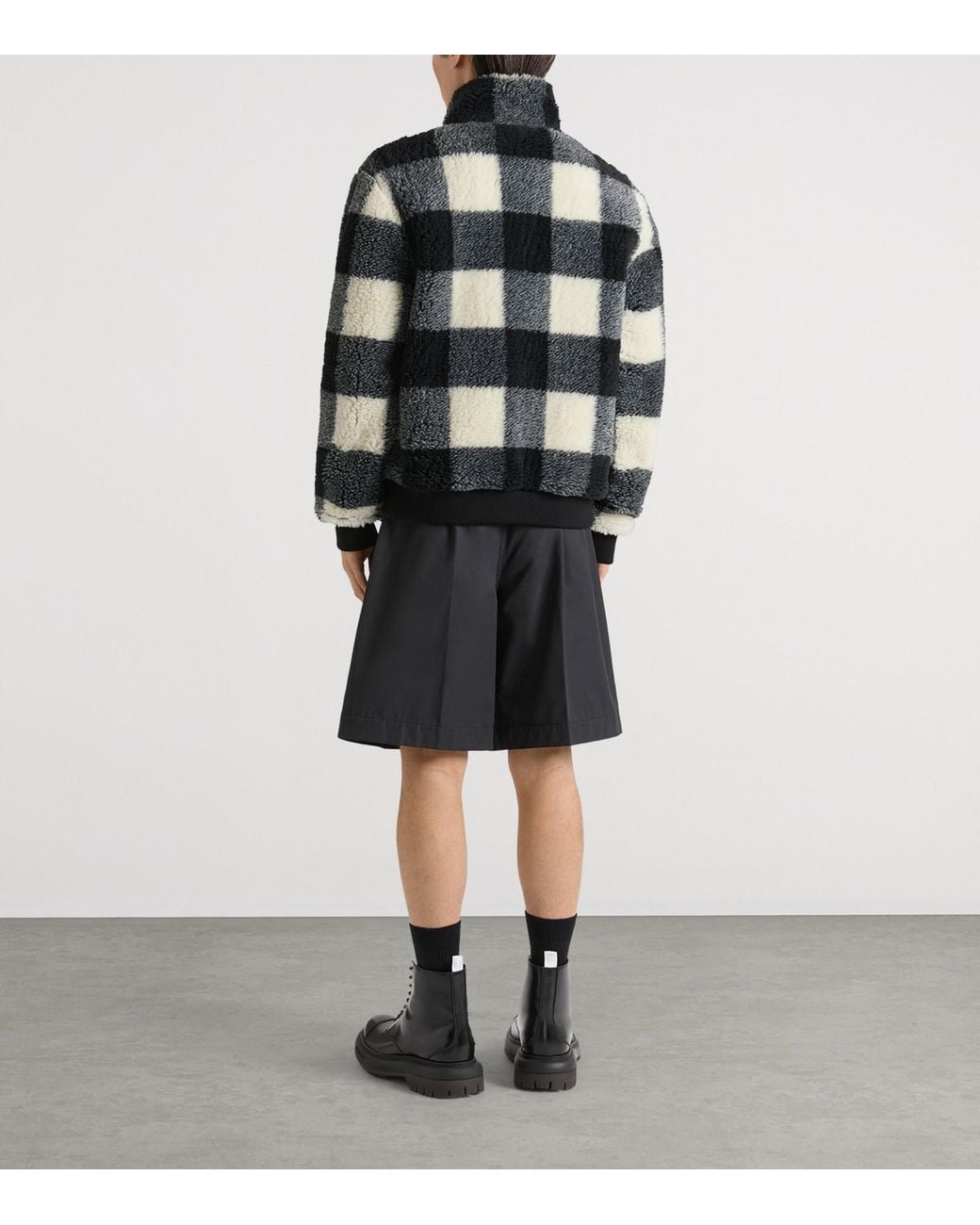 Givenchy Black Fleece Check Bomber Jacket for men