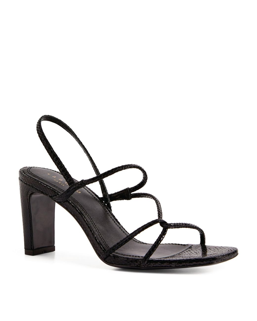 sandro flat leather sandals