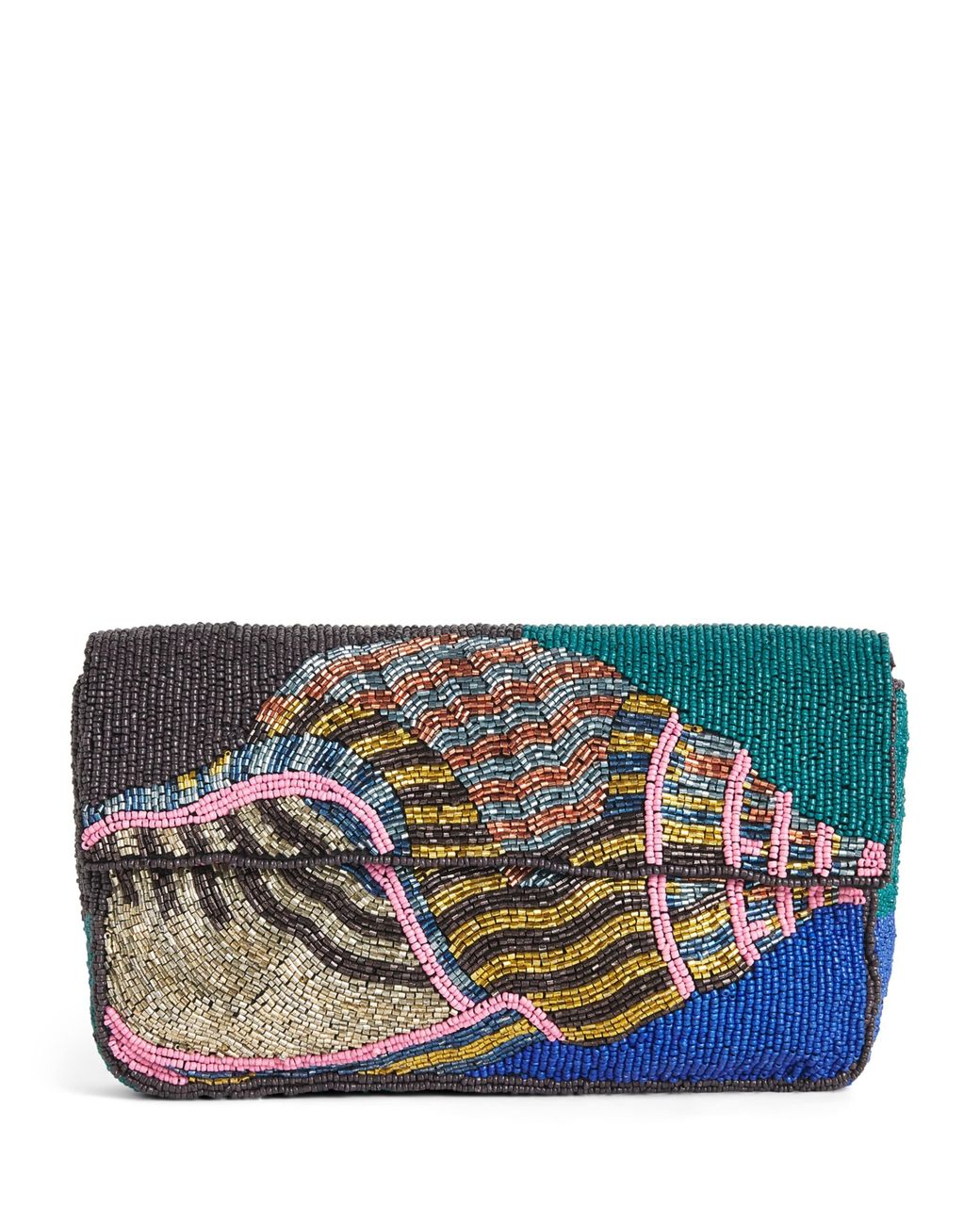 Staud Gray Beaded Timmy Shoulder Bag