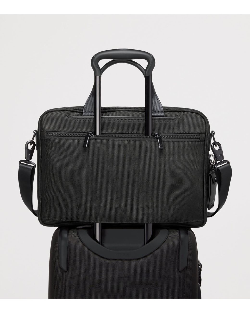 Tumi Black Medium Alpha 4 Briefcase for men