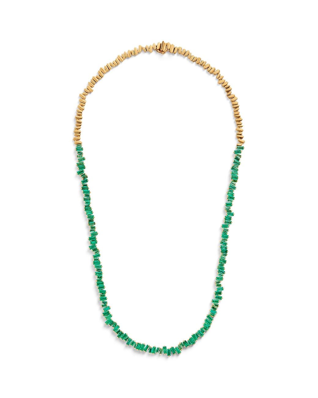 Suzanne Kalan Blue And Emerald Bold Tennis Necklace