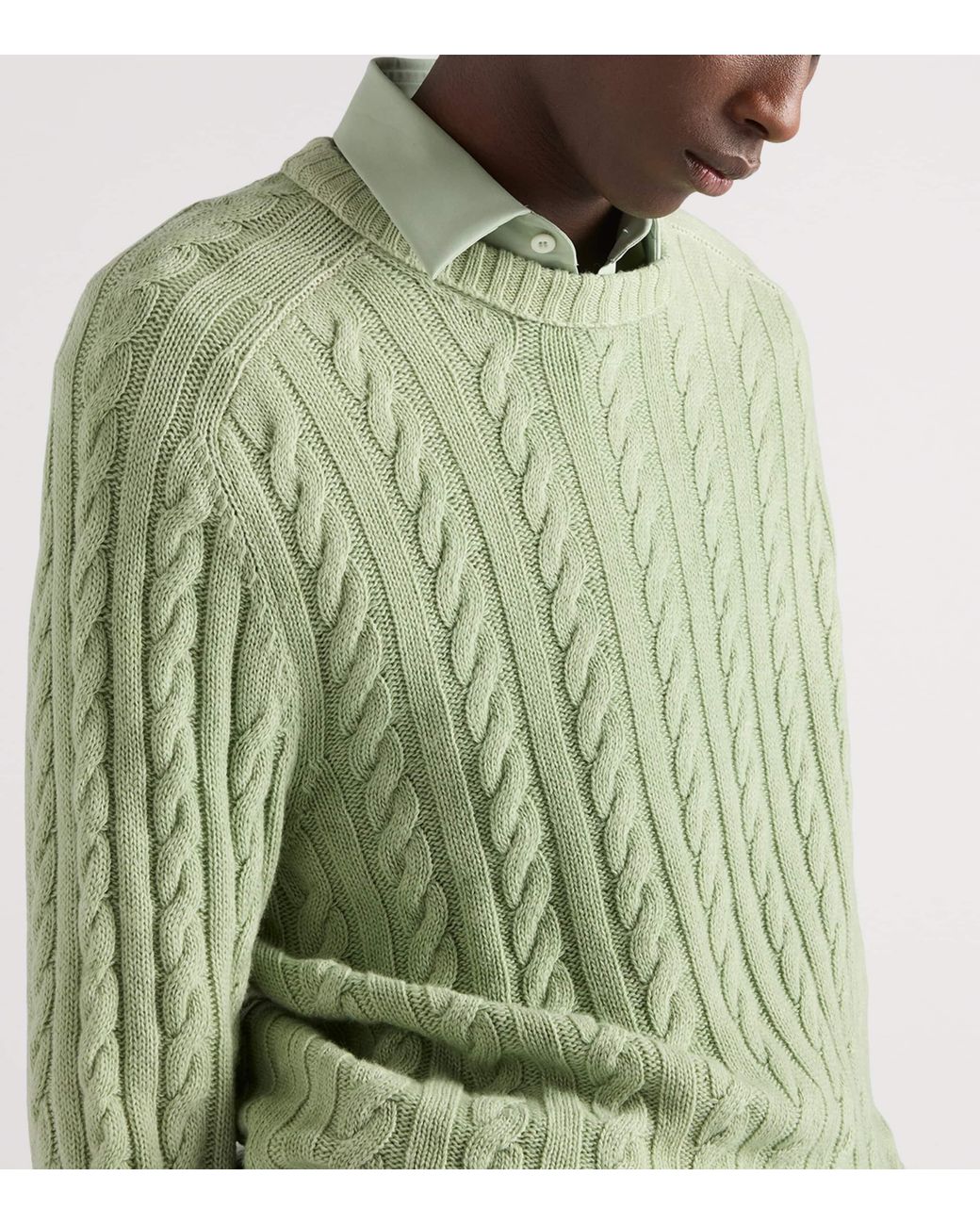 Prada Green Stretch-Cotton Shirt for men