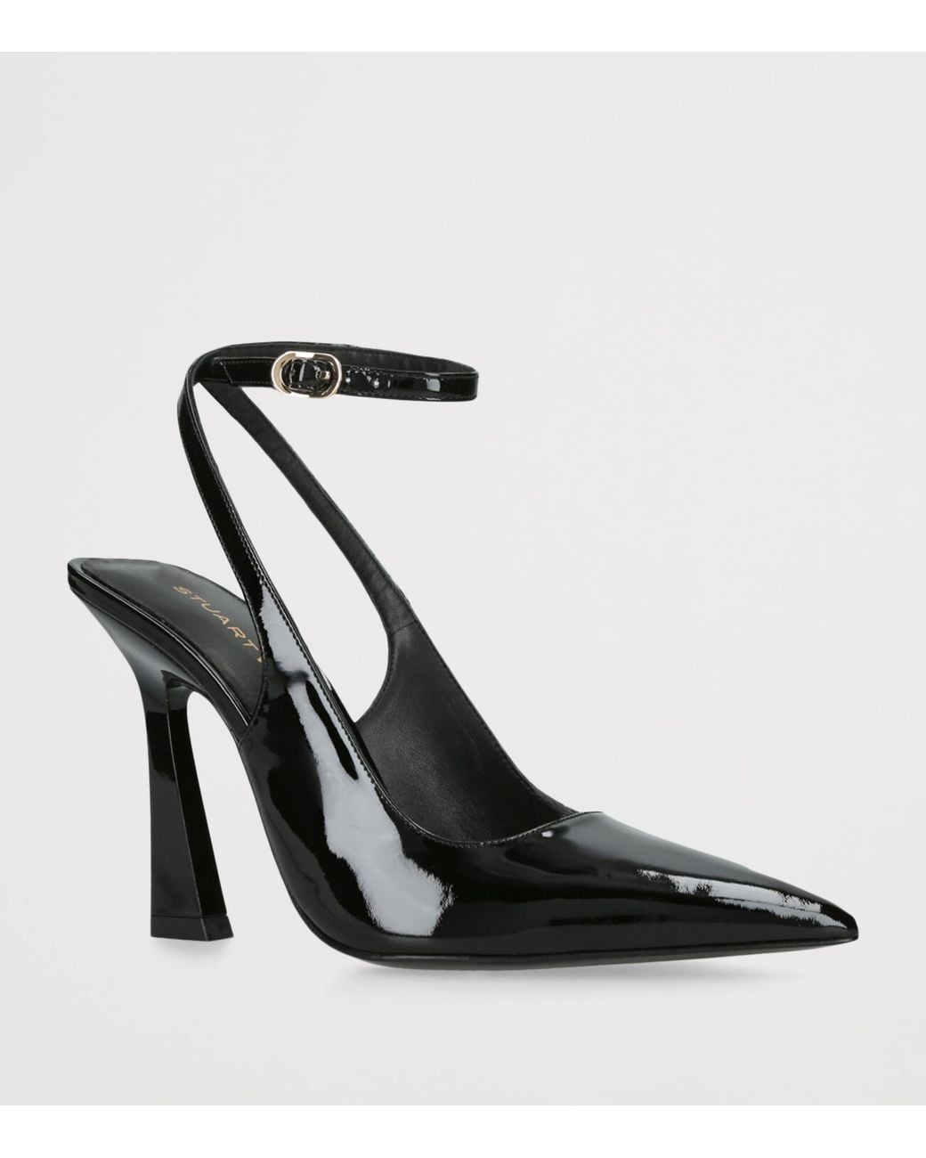 Stuart Weitzman Black Patent Leather Vinnie Pumps 100