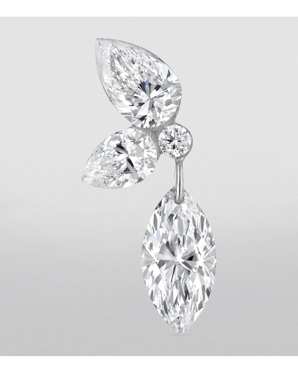 Maria Tash Metallic Grand Marquise Pear Diamond Echo Earring