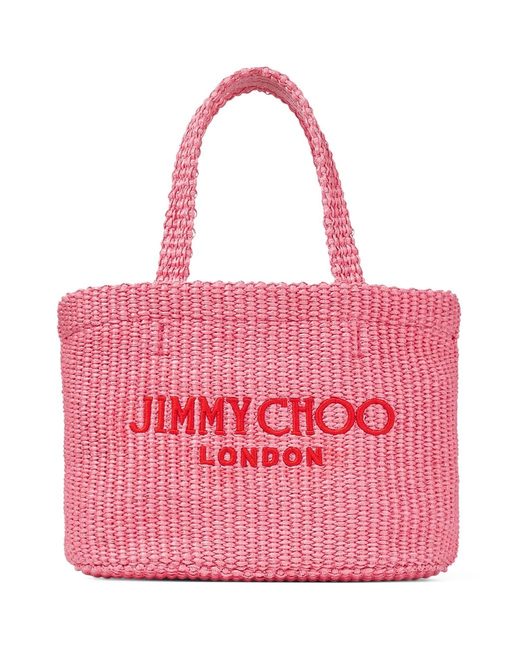 jimmy-choo-Pink-Mini-Raffia-