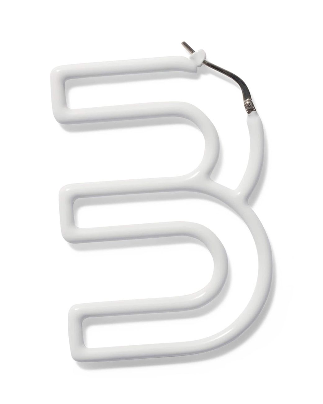 Miu Miu White M Logo Single Earring