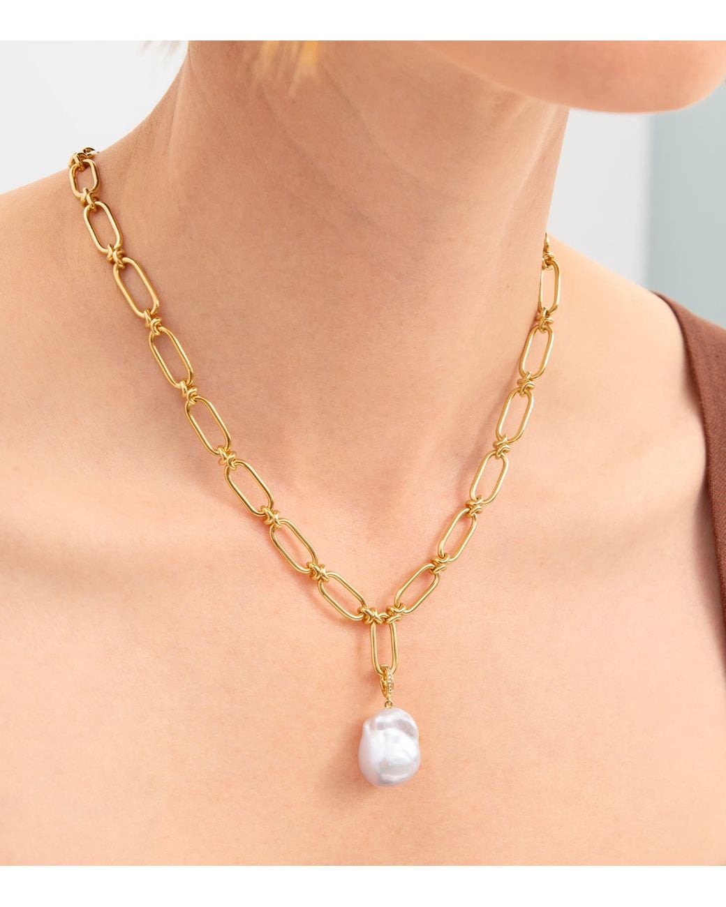 Annoushka White Diamond And Baroque Pearl Pendant