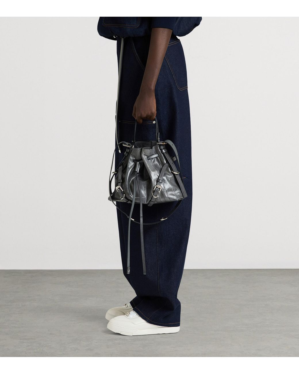 Givenchy Black Small Leather Voyou Bucket Bag