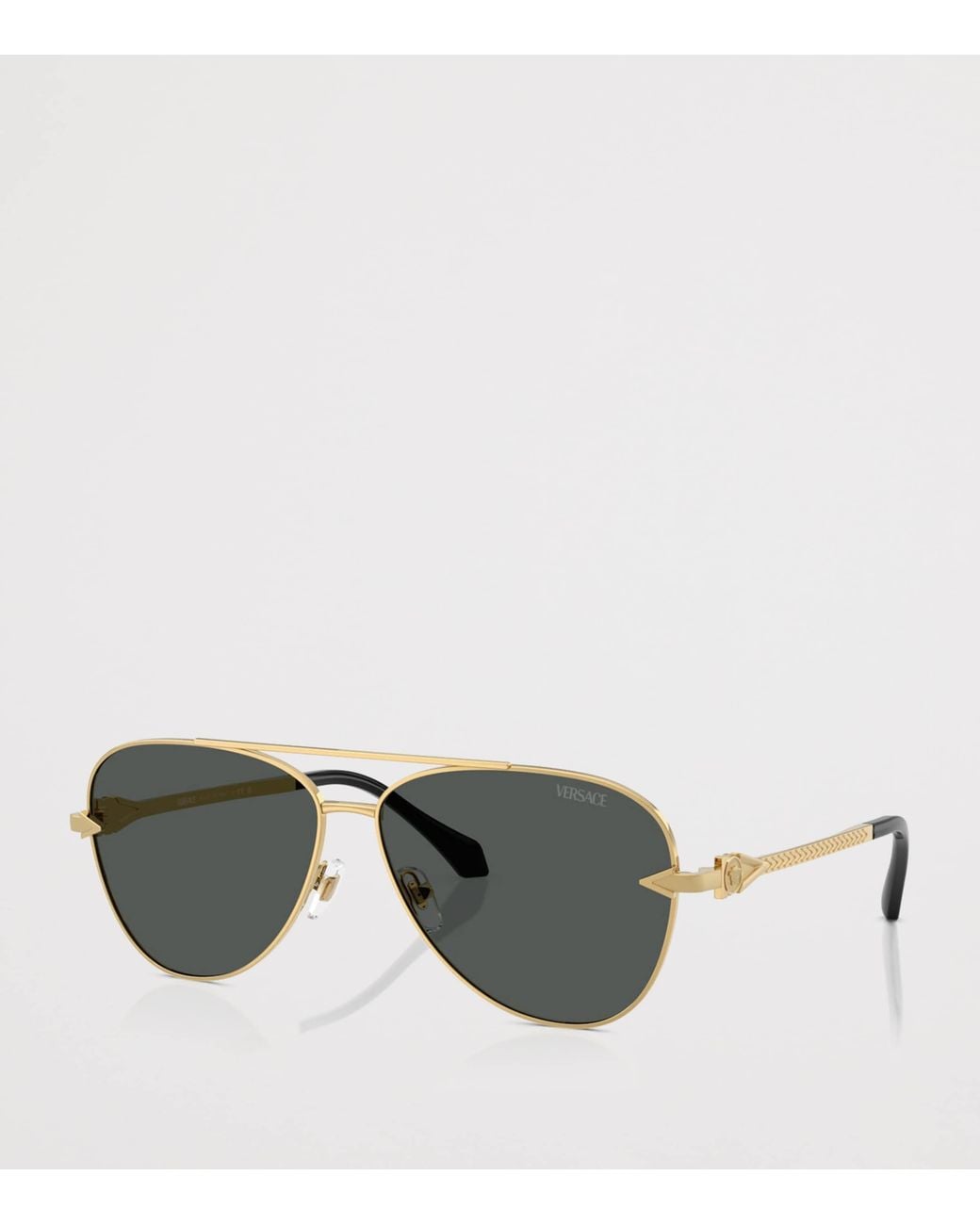 Versace Gray Metal Ve2283 Aviator Sunglasses for men