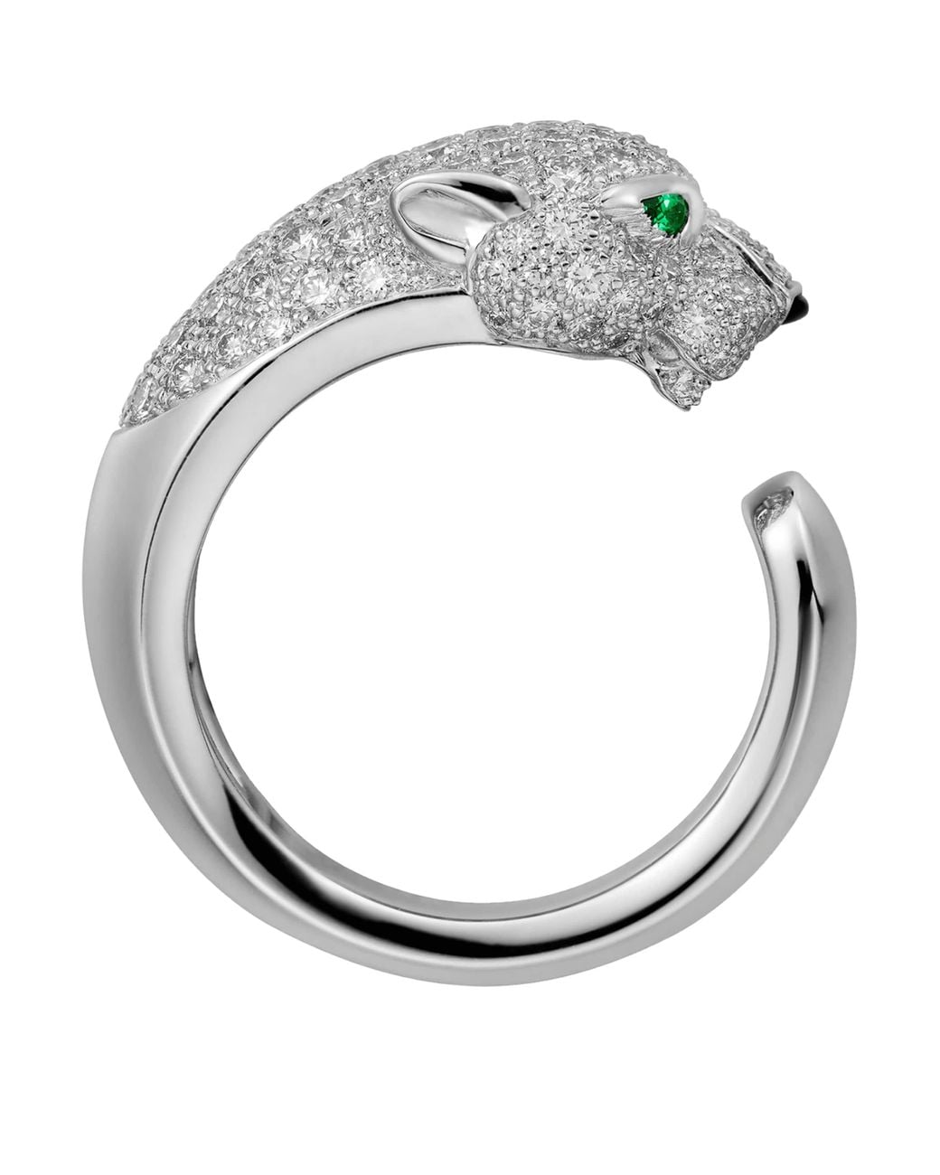 Cartier Metallic And Diamond Massai Panthère De Ring