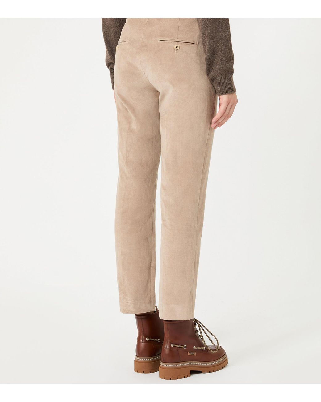 Weekend by Maxmara Natural Corduroy Slim Trousers