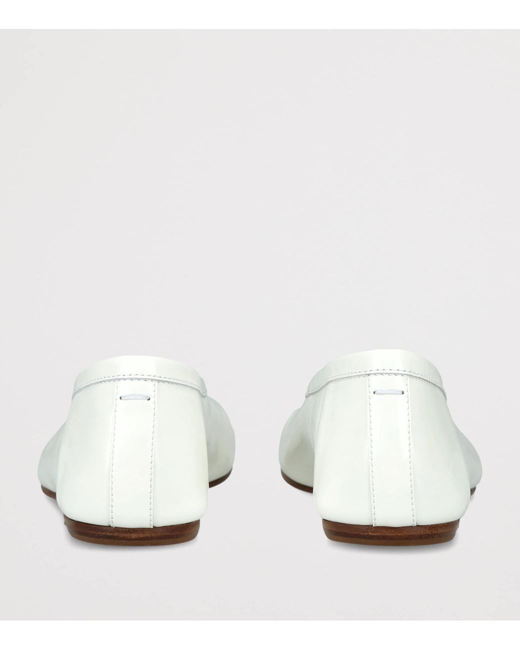 Maison Margiela White Leather Tabi Ballet Flats