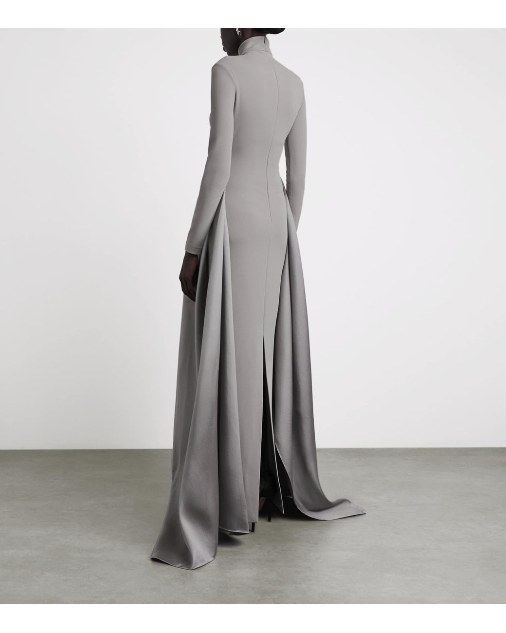 Solace London Gray Satin Olivia Gown
