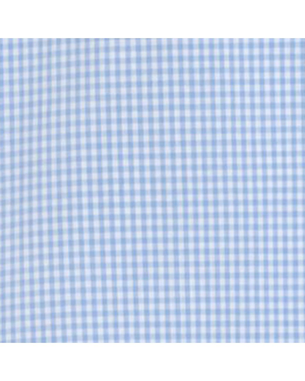 Burberry Blue Cotton Gingham Ekd Shirt for men