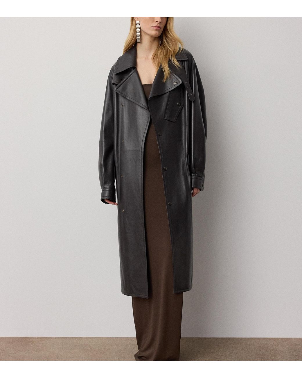 Ralph Lauren Brown Jersey Waverley Maxi Dress